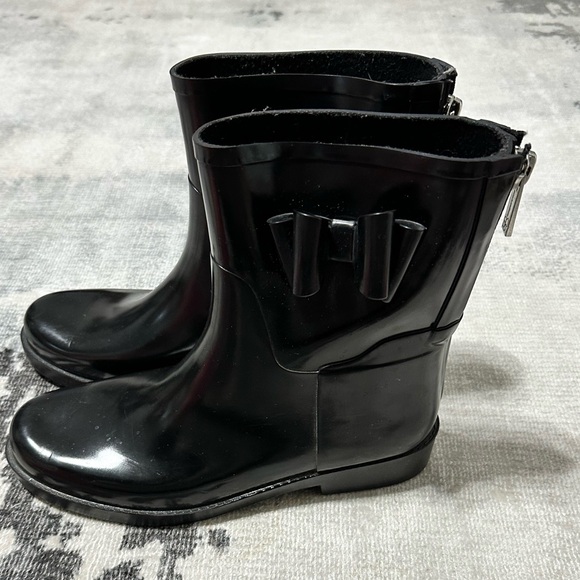 Jessica Simpson Raila Stylish Black Women's Boots with Bow Accent rain size 9 - Picture 2 of 11